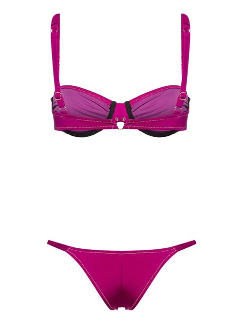 Bikini con dettaglio cinturino increspato Reina Olga | MARTI BIKINI SETSOLIDSHINY PURPLE